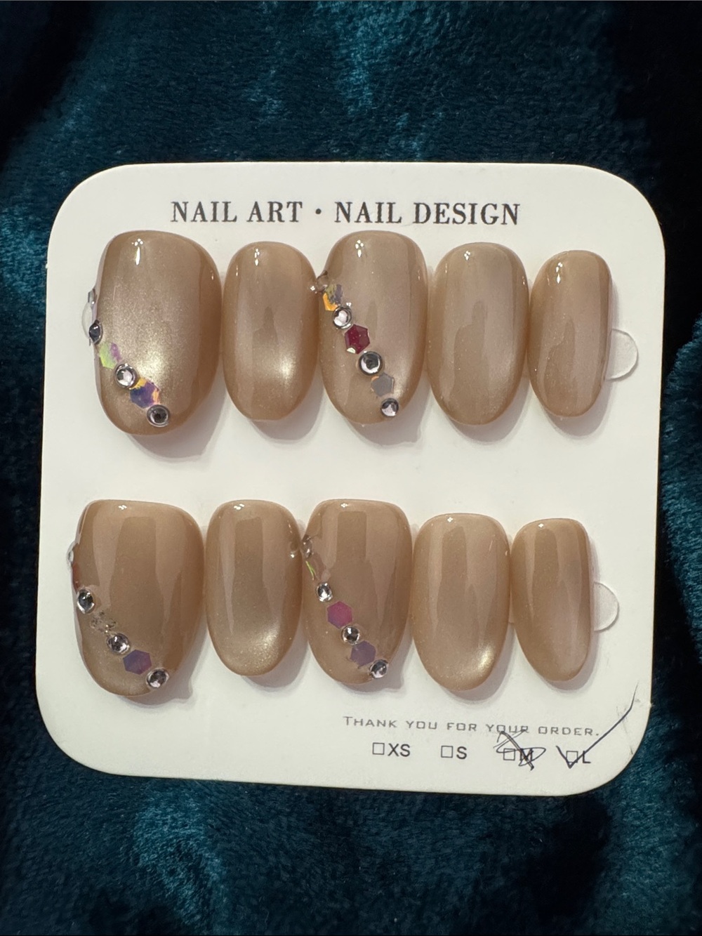 Subtle Bling Cateye Press-On Nails